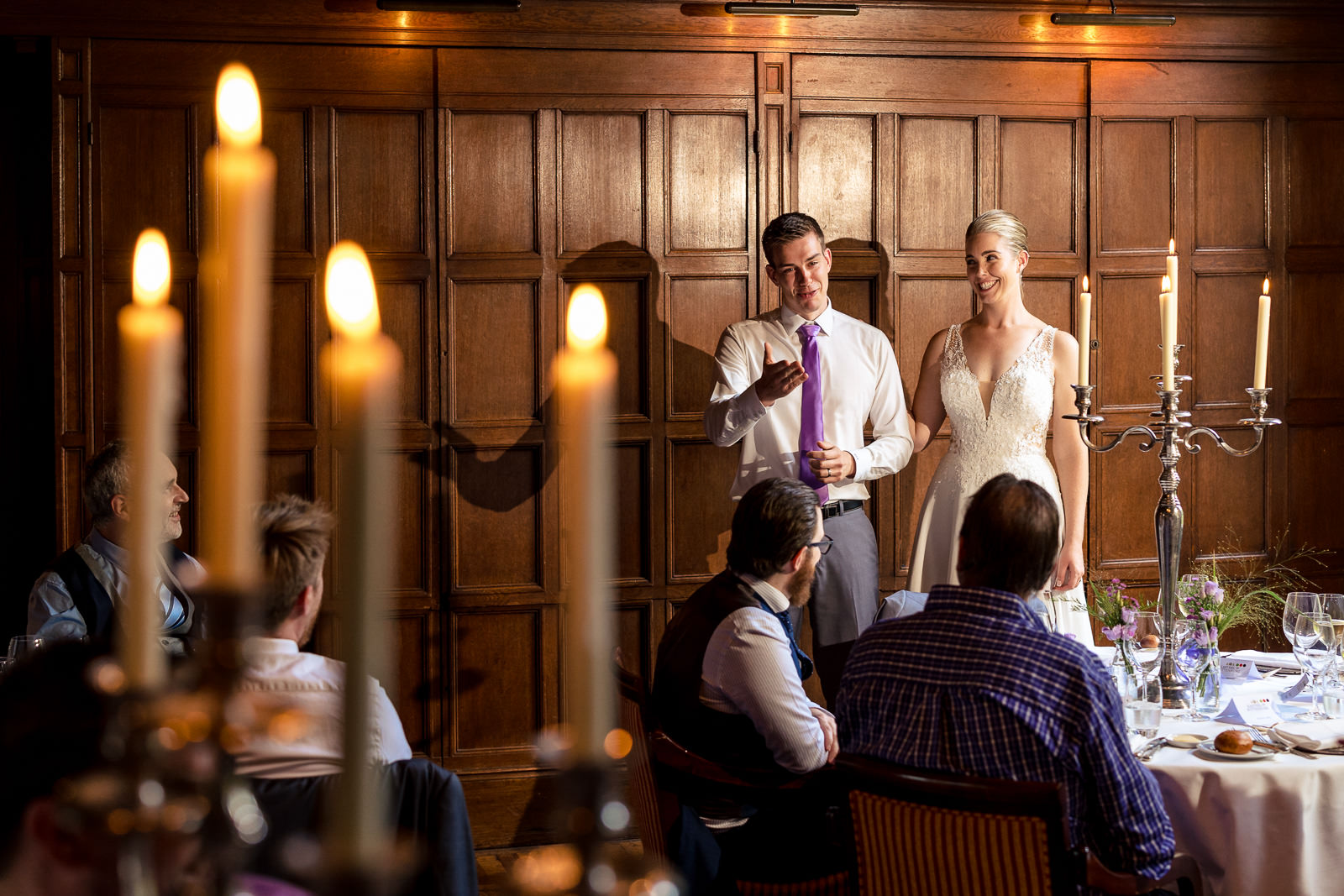 wedding reception diner speech by wedding photographer The Hague
