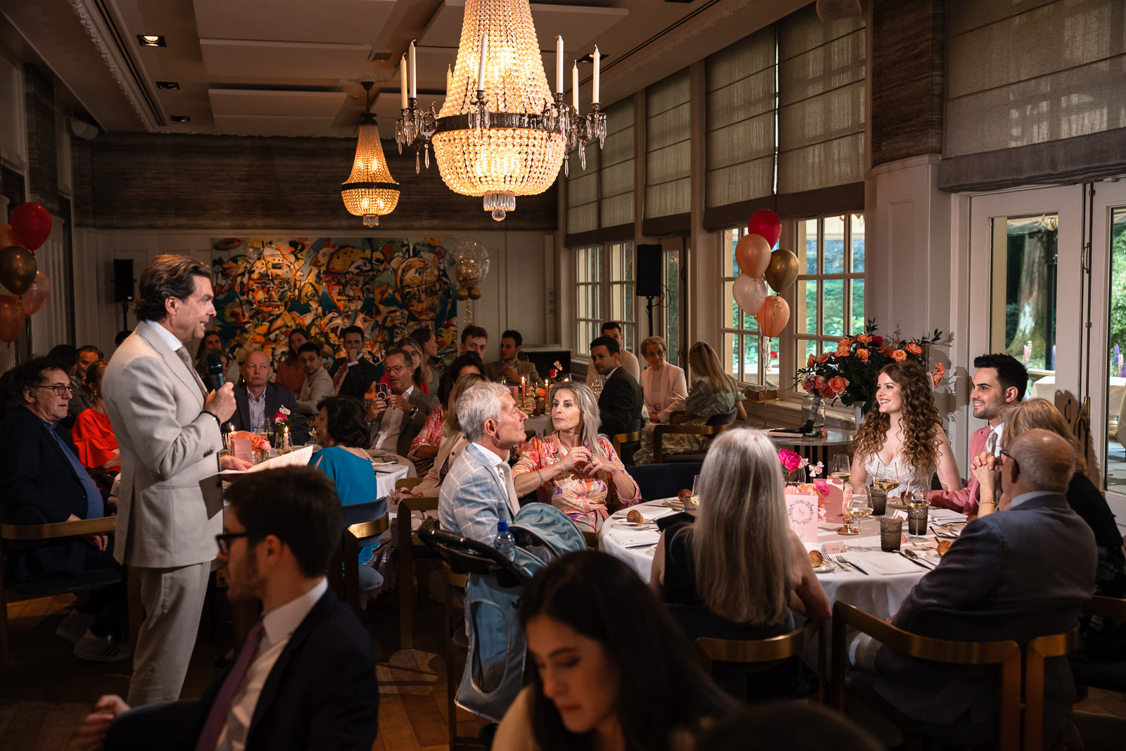 Speech vader van de bruid tijdens diner bij Central Park Voorburg