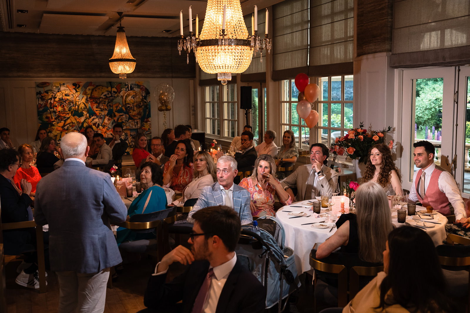 Speech vader bruidegom tijdens diner bij Central Park Voorburg