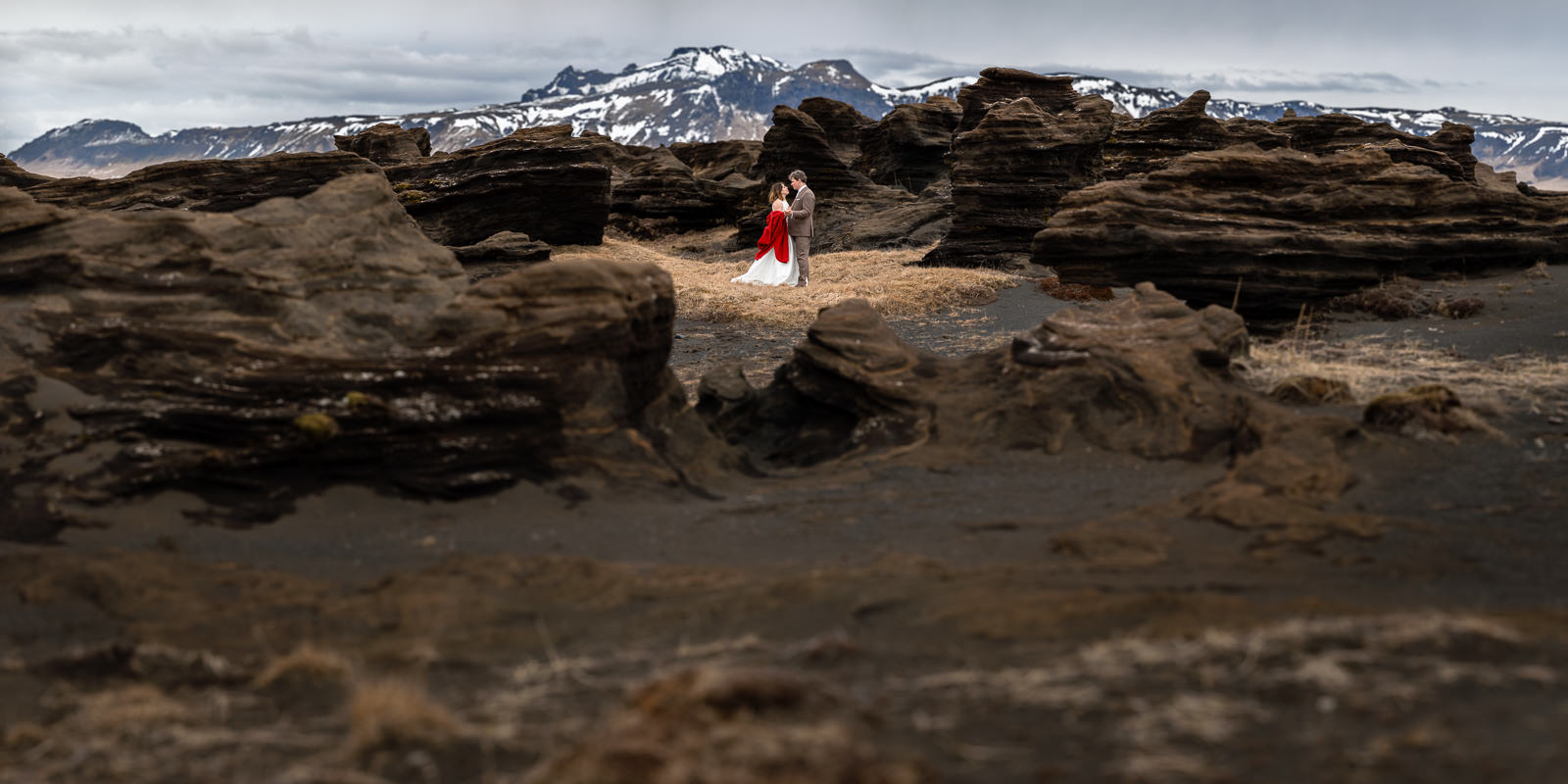 After Wedding shoot in IJsland met Trouw Fotograaf Paco van Leeuwen bokeh panorama