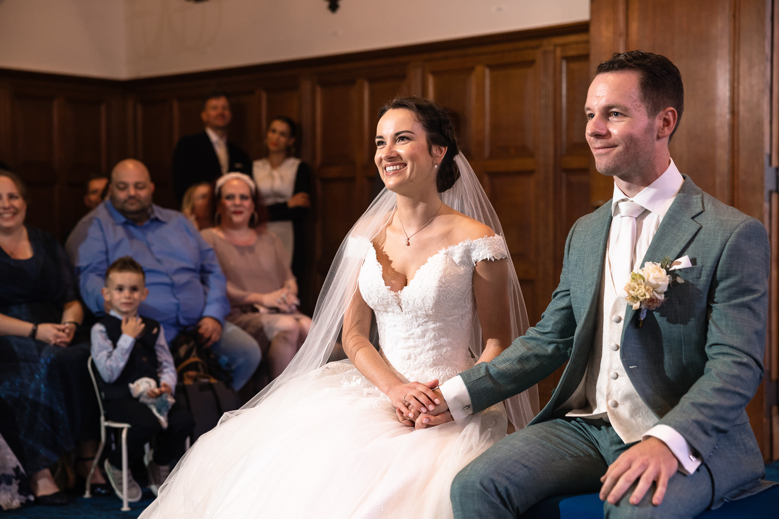 Trouwfotograaf Delft bruidspaar tijdens ceremonie