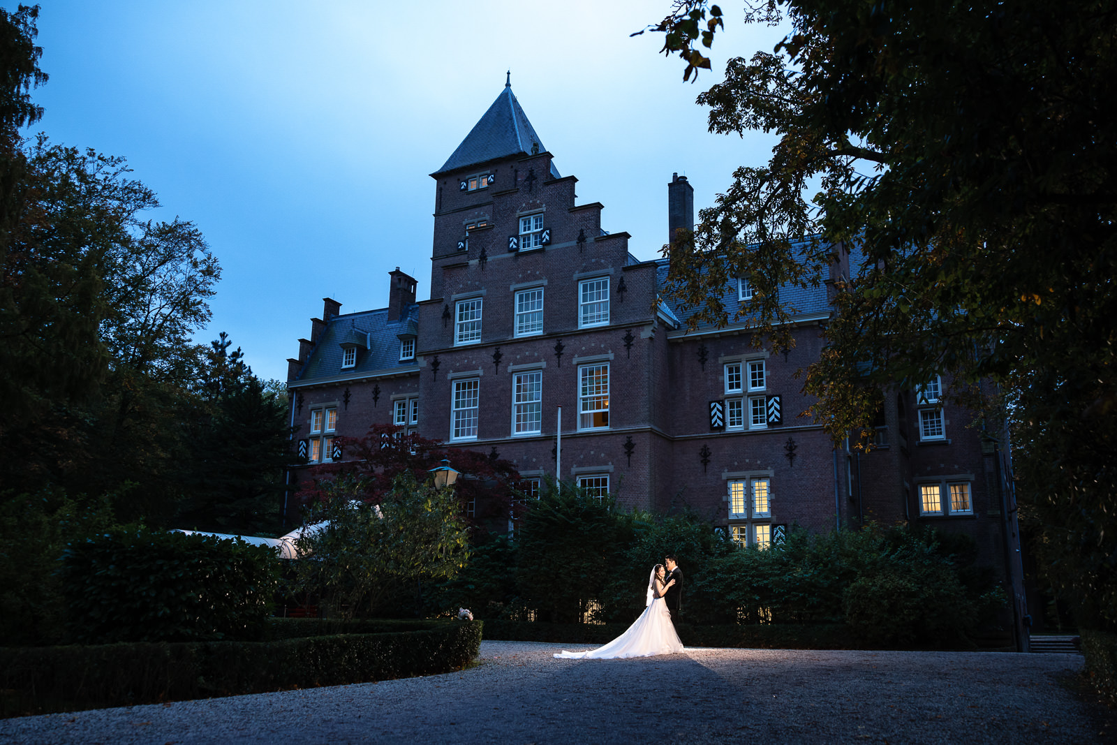 Luxe Chinese kasteel bruiloft creatieve avond foto