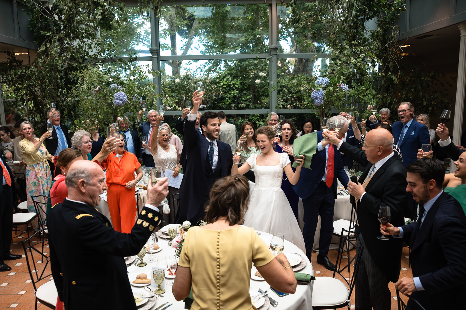 speech moment tijdens het diner bij Destination Wedding Las Jarillas Madrid